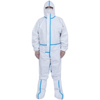 Disposable Protective Coveralls With Elastic Wrists
