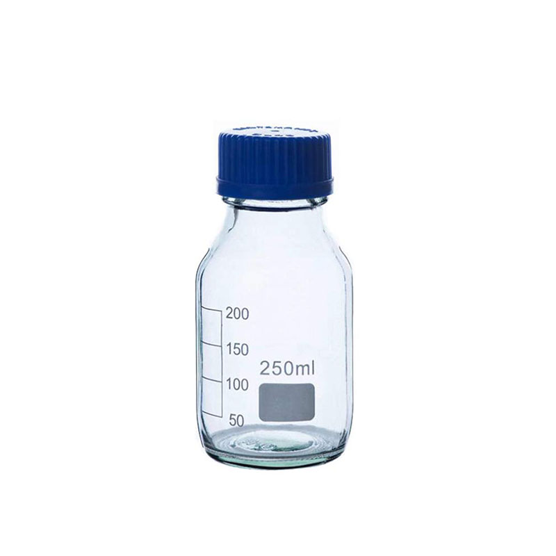 250ml Reagent Bottle Round Bottom Blue Screw Cap 