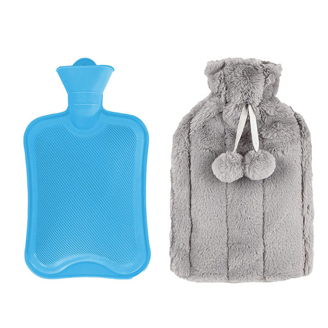 Premium Classic Rubber Hot Water Bottle With Plush Cover