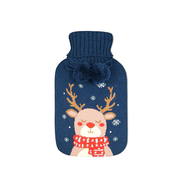 Hot Water Bag Cute Christmas Style Knitted Cover