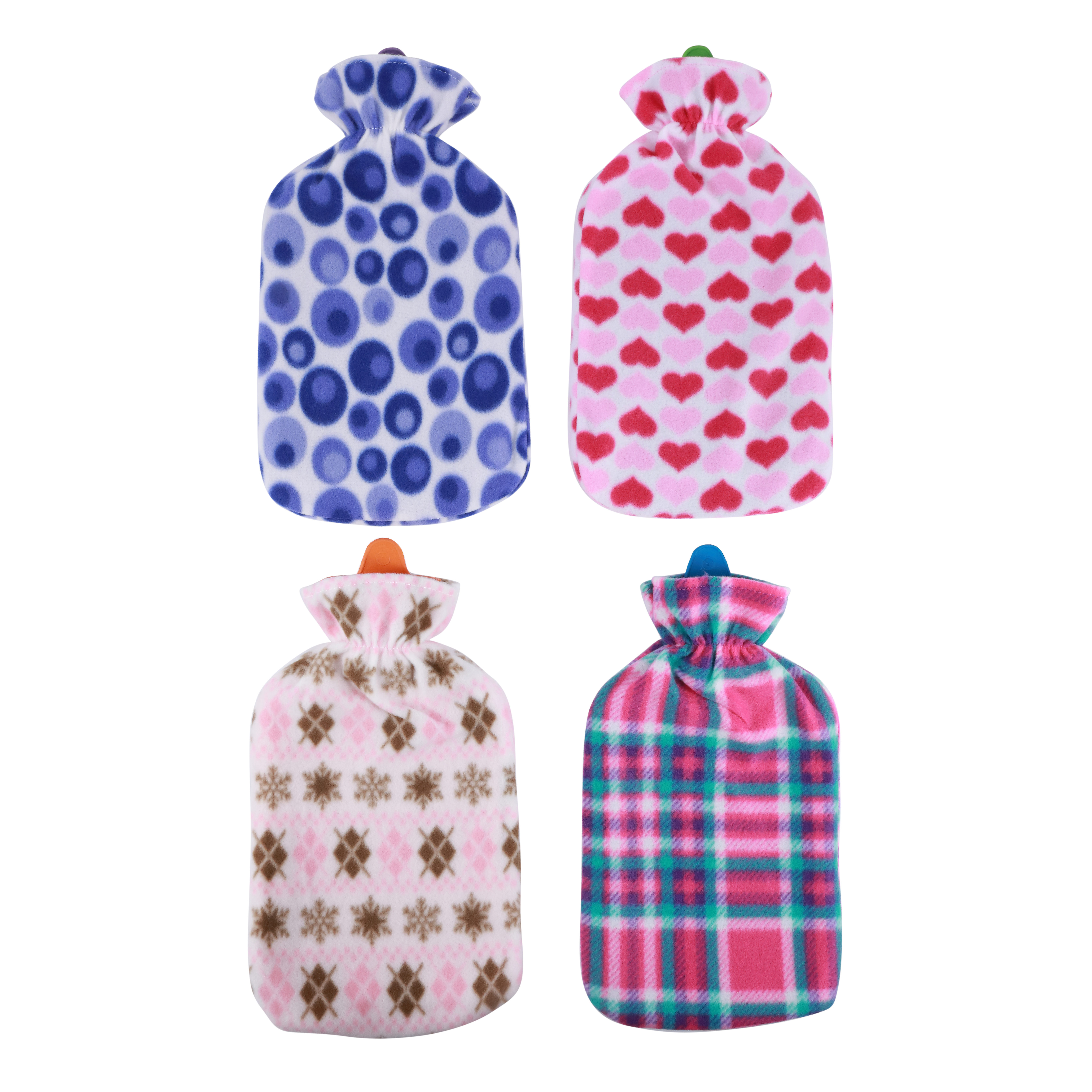 Hot Water Bottle with Soft Fleece Cover Hand Pocket